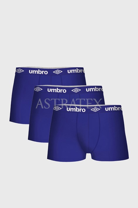 3 PACK modrch bavlnnch boxerek Umbro