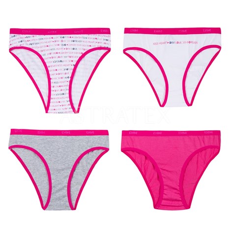 4 pack dvch kalhotek DIM Rosa