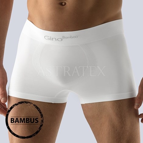 Boxerky Bamboo krtk nohavika White