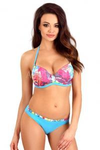 Dmsk dvoudln plavky Flowers Blue Push-Up