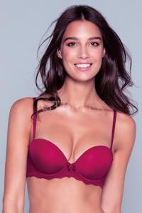 Podprsenka Blair Red Triple Push-Up Bardot